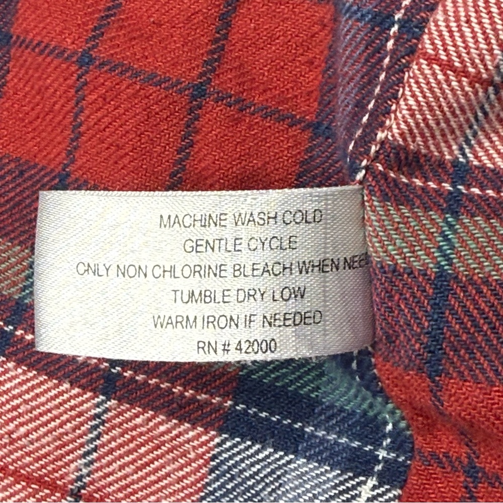Vintage Basic Editions Denim Chore Coat Barn Jacket 2X Plaid Lined Corduroy Trim - Picture 9 of 10